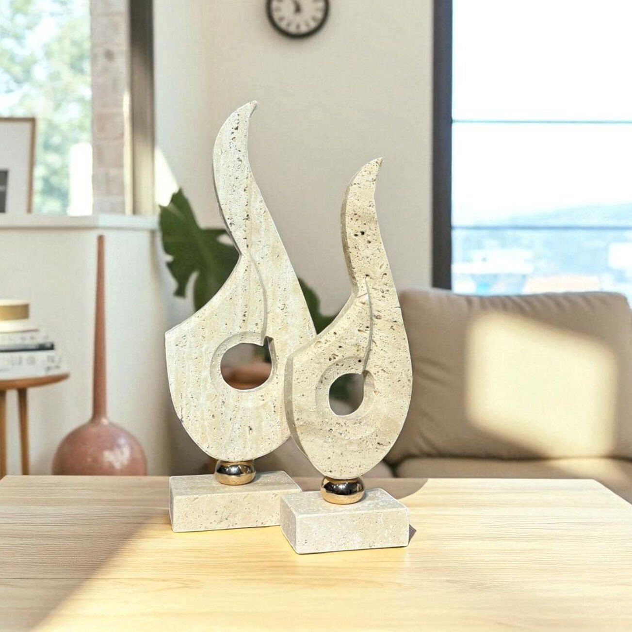 Elegance Traverten Dekor Set