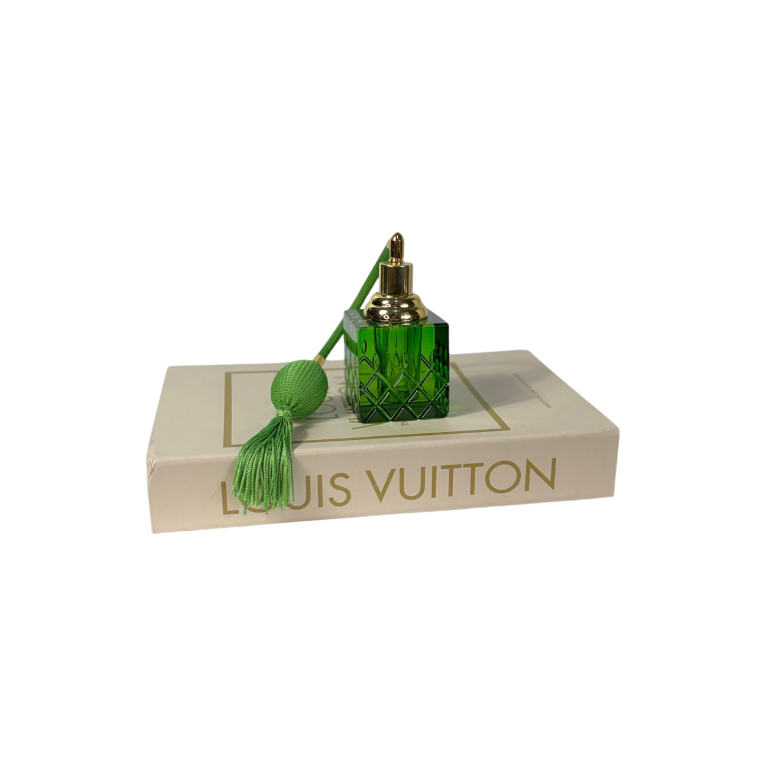 Fısfıslı Kare Parfüm Şişesi - Yeşil