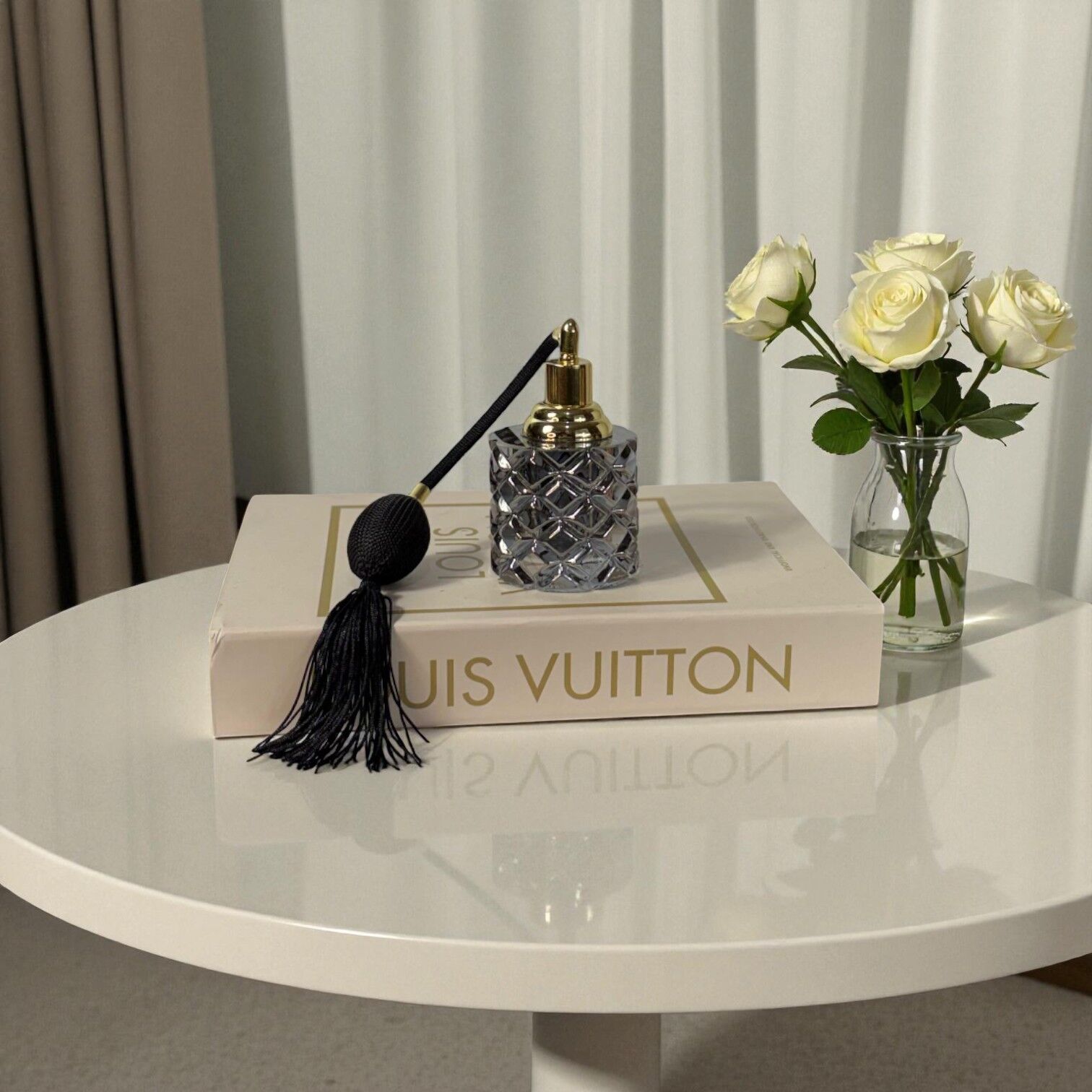 Fısfıslı Silindir Parfüm Şişesi - Füme