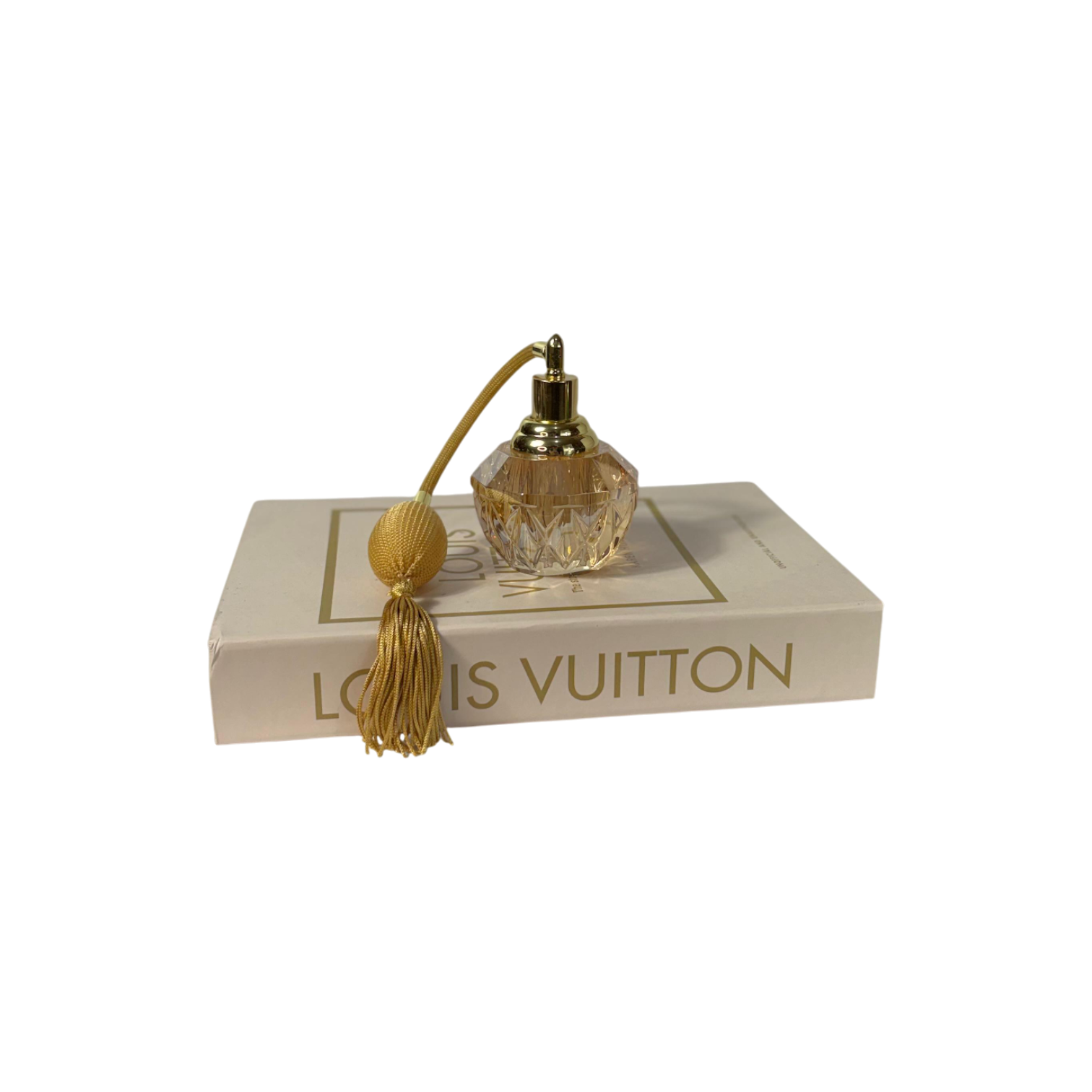 V Şekil Fısfıslı Parfüm Şişesi - Şampanya