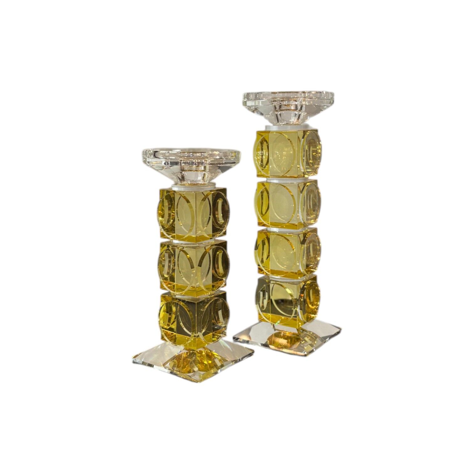 Pullu Şamdan Set - Sarı