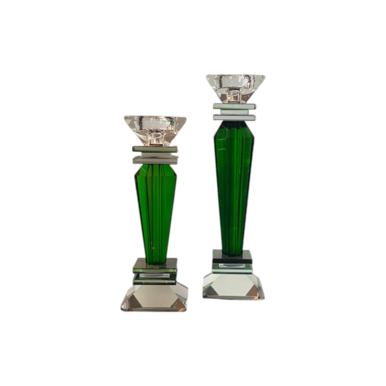 Ters Baba Şamdan  Küçük Set - Yeşil