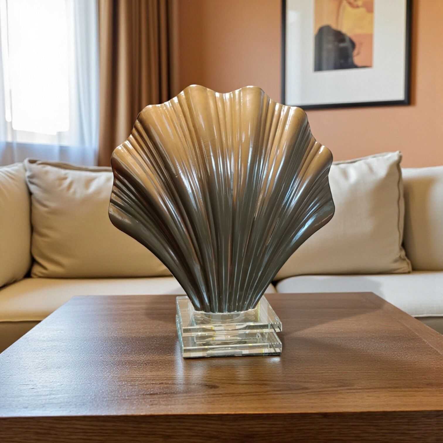 Cam İstiridye Obje - Kahverengi