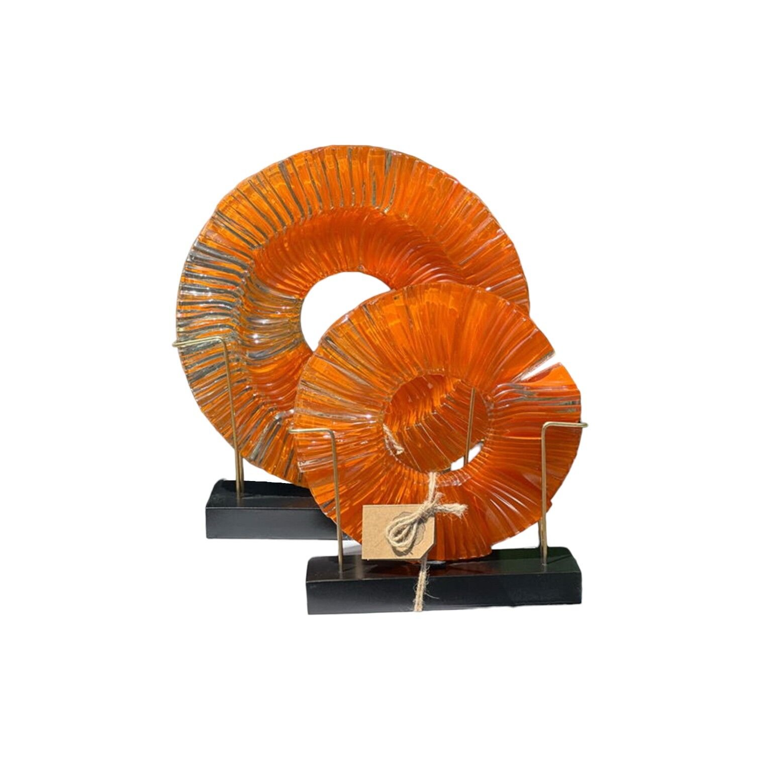 Cam Disk Set (Ahşap Ayak) - Turuncu