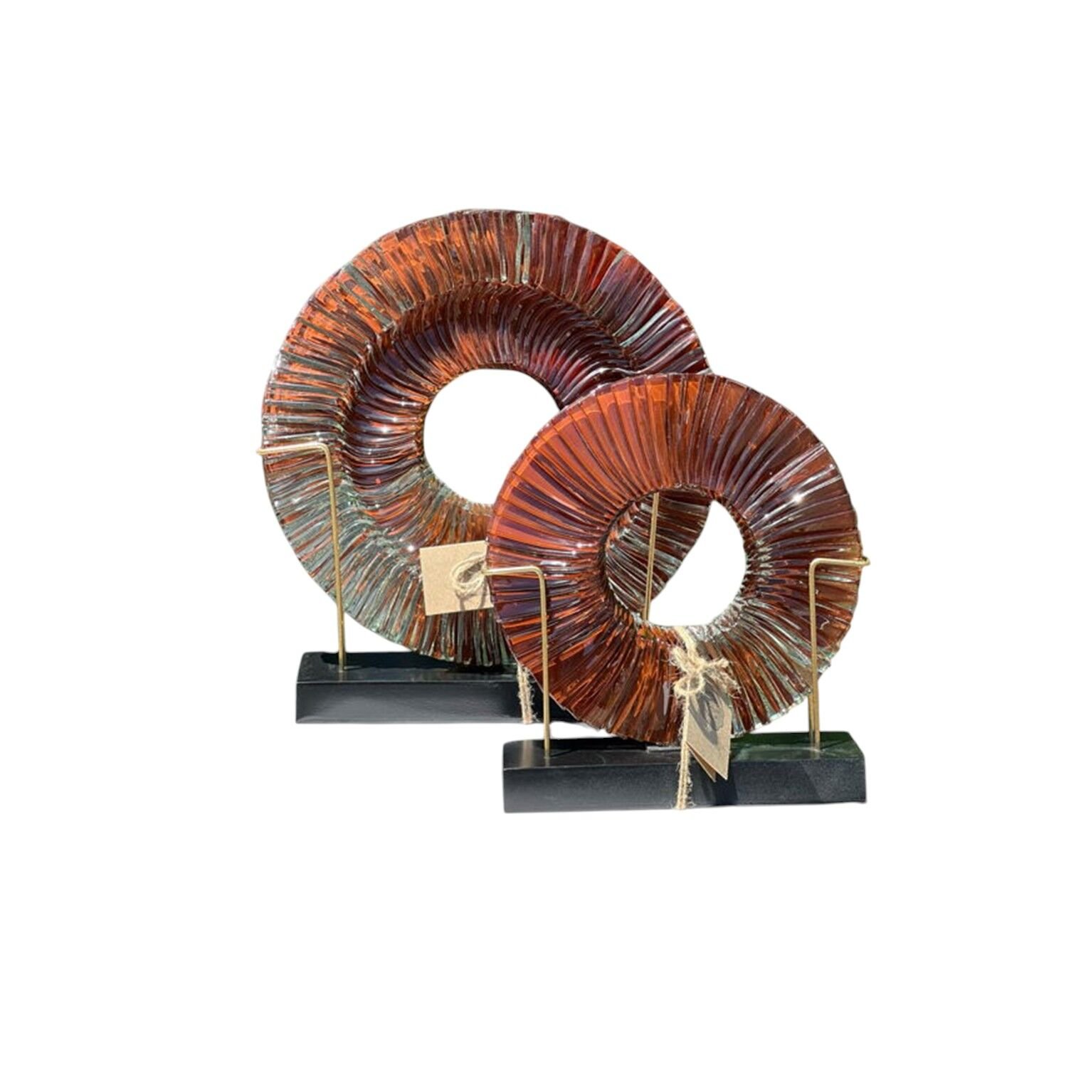 Cam Disk Set (Ahşap Ayak) - Kahverengi