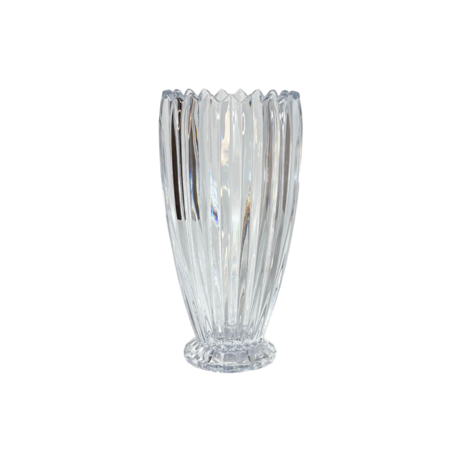 Çizgi Desen Vazo - Şeffaf