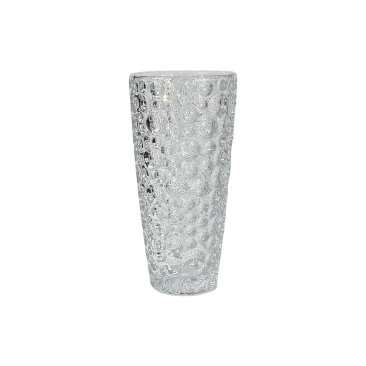 Çukur Desen Vazo - Şeffaf