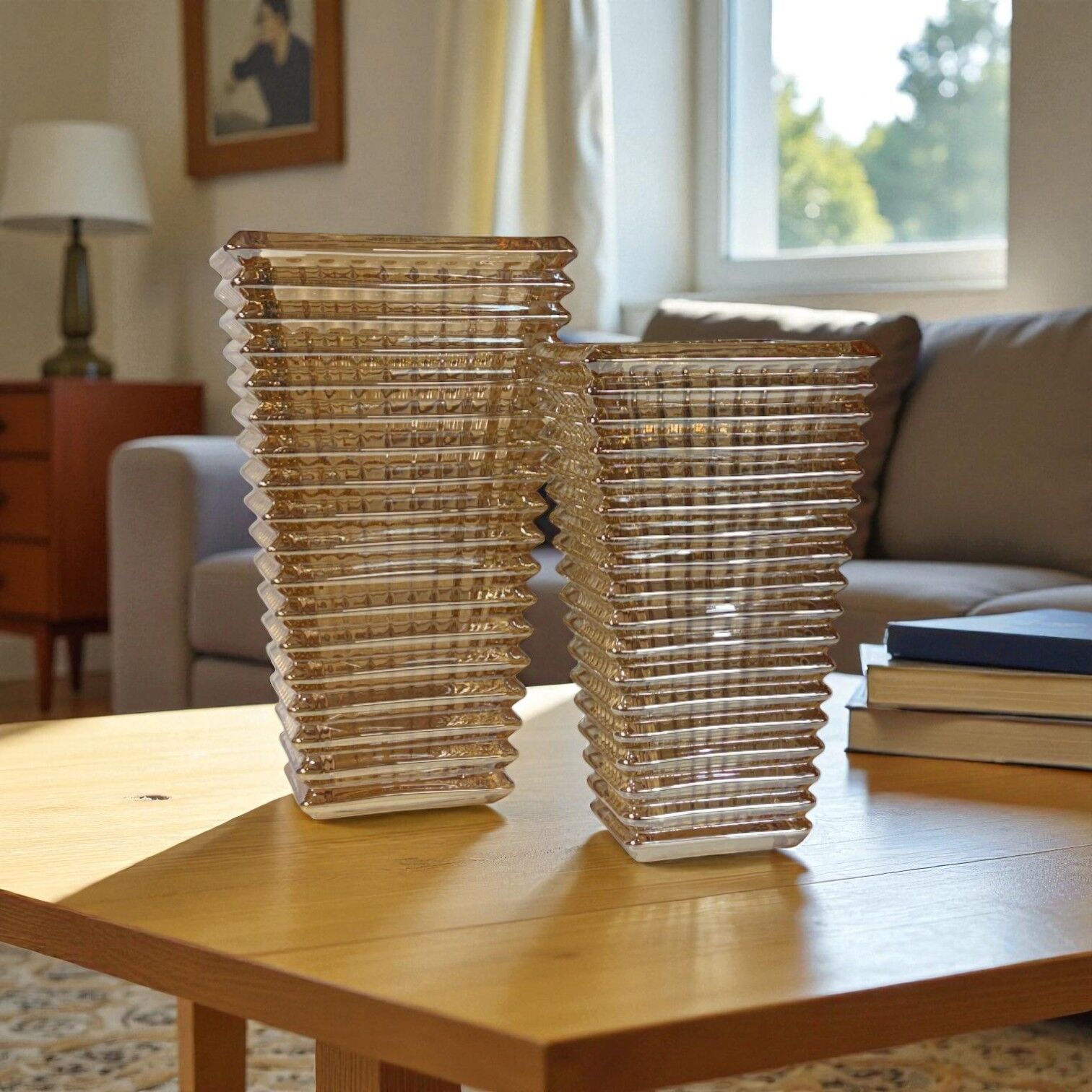 Bakara Vazo Set - Şampanya