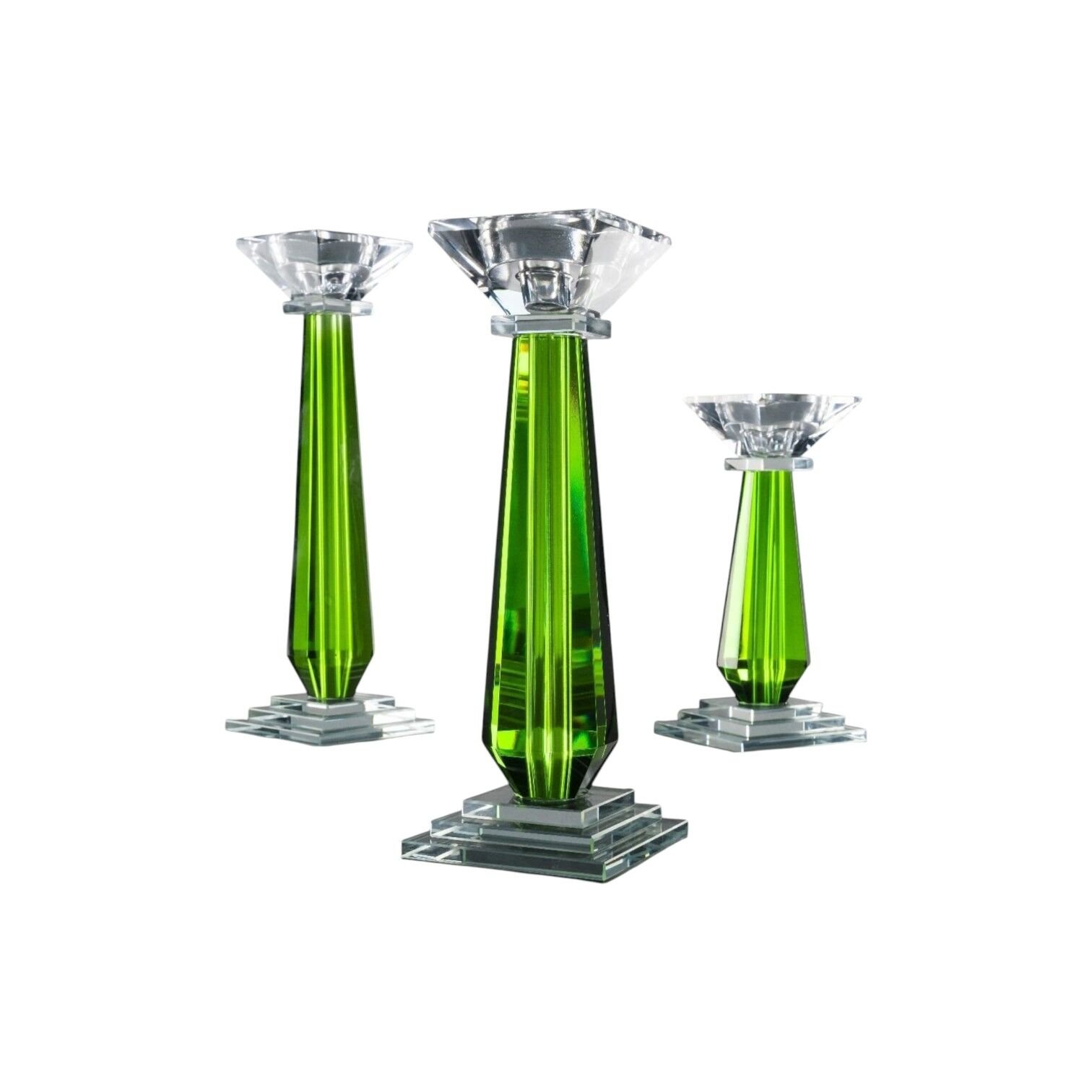 3'lü Baba Şamdan - Yeşil