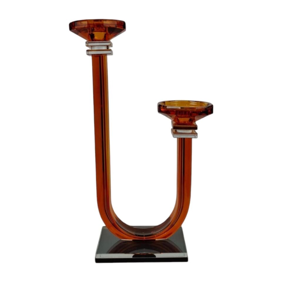 U Şeklinde Şamdan - Kırmızı