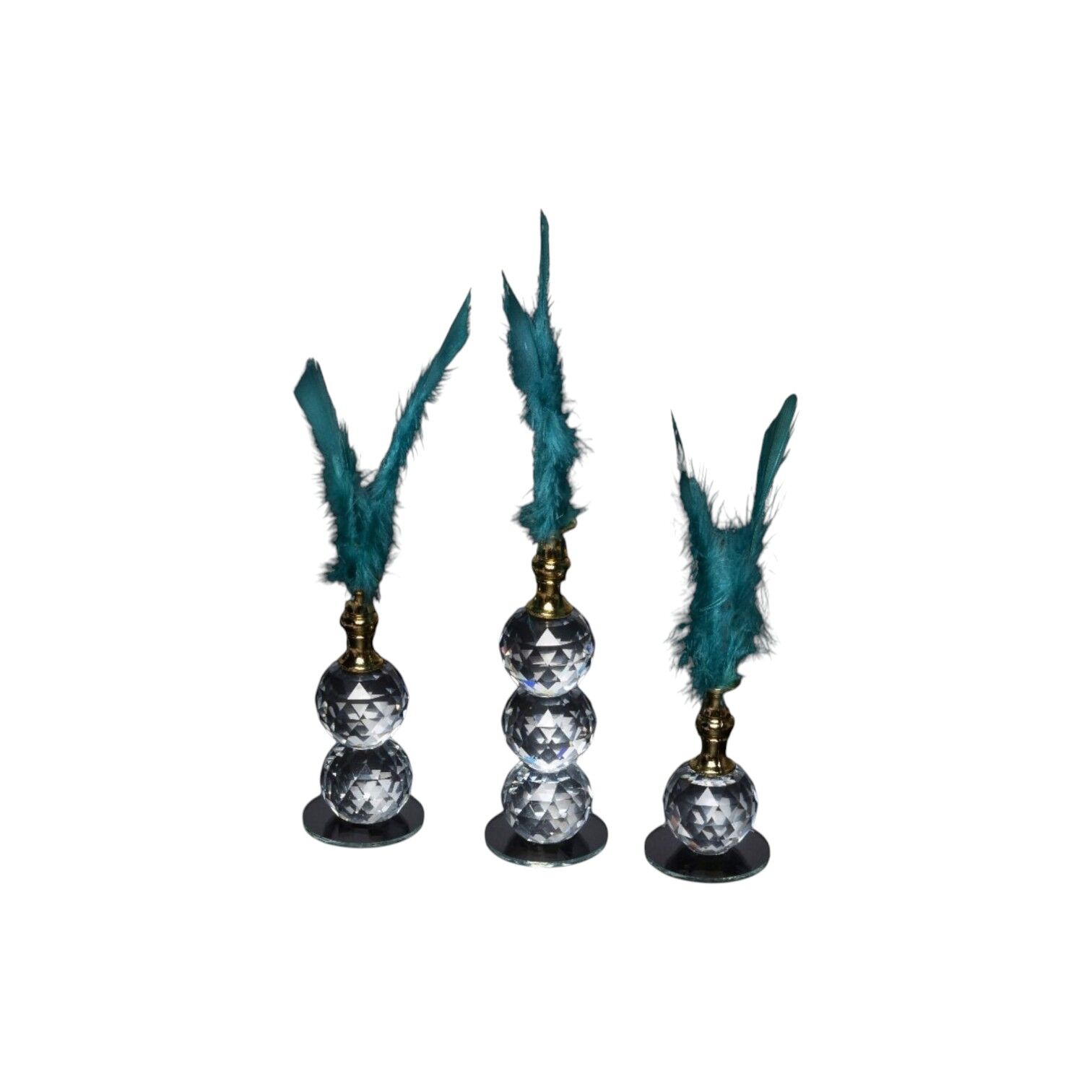 Üç Taban Altın Detaylı Tüylük - Yeşil