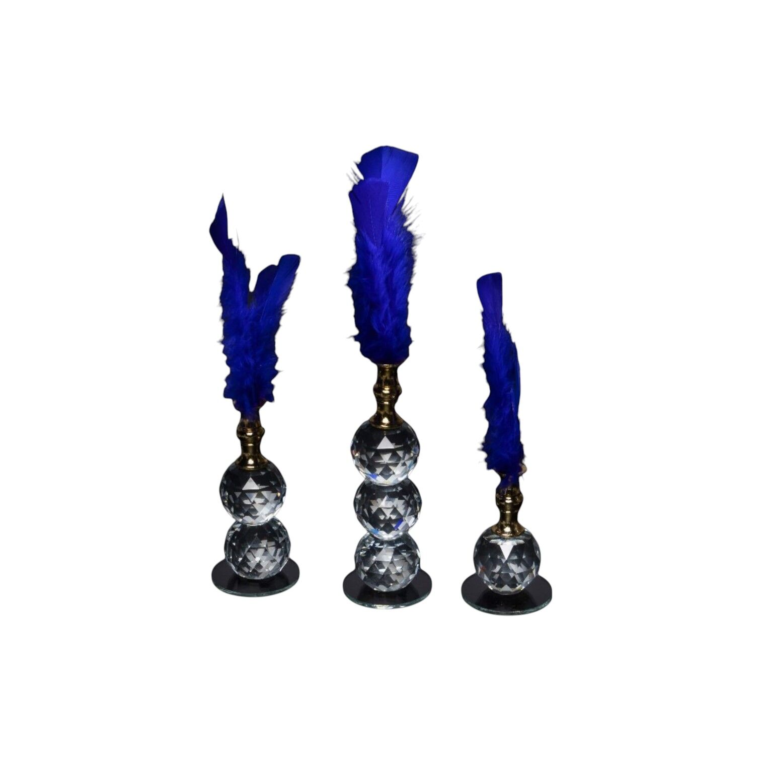 Üç Taban Altın Detaylı Tüylük - Mavi