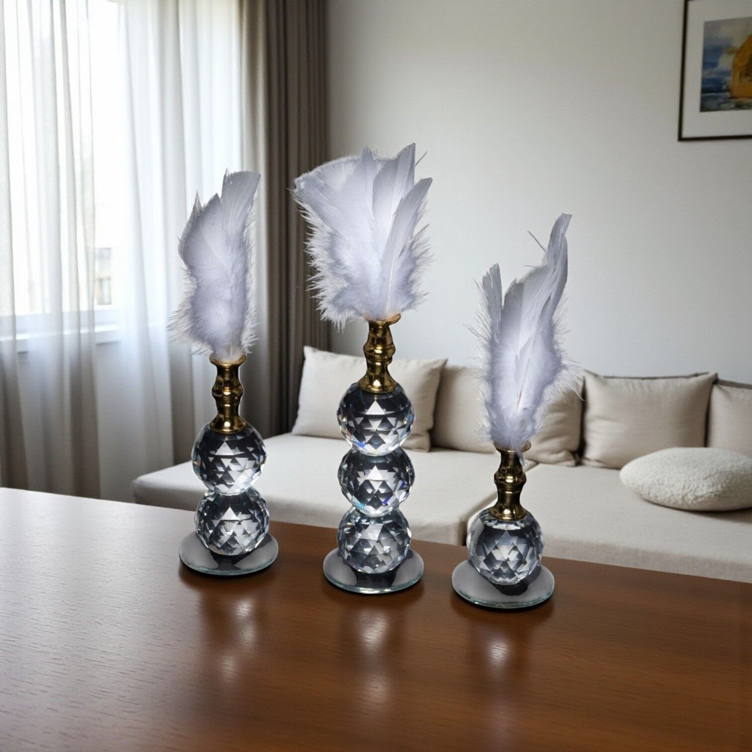 Üç Taban Altın Detaylı Tüylük - Beyaz