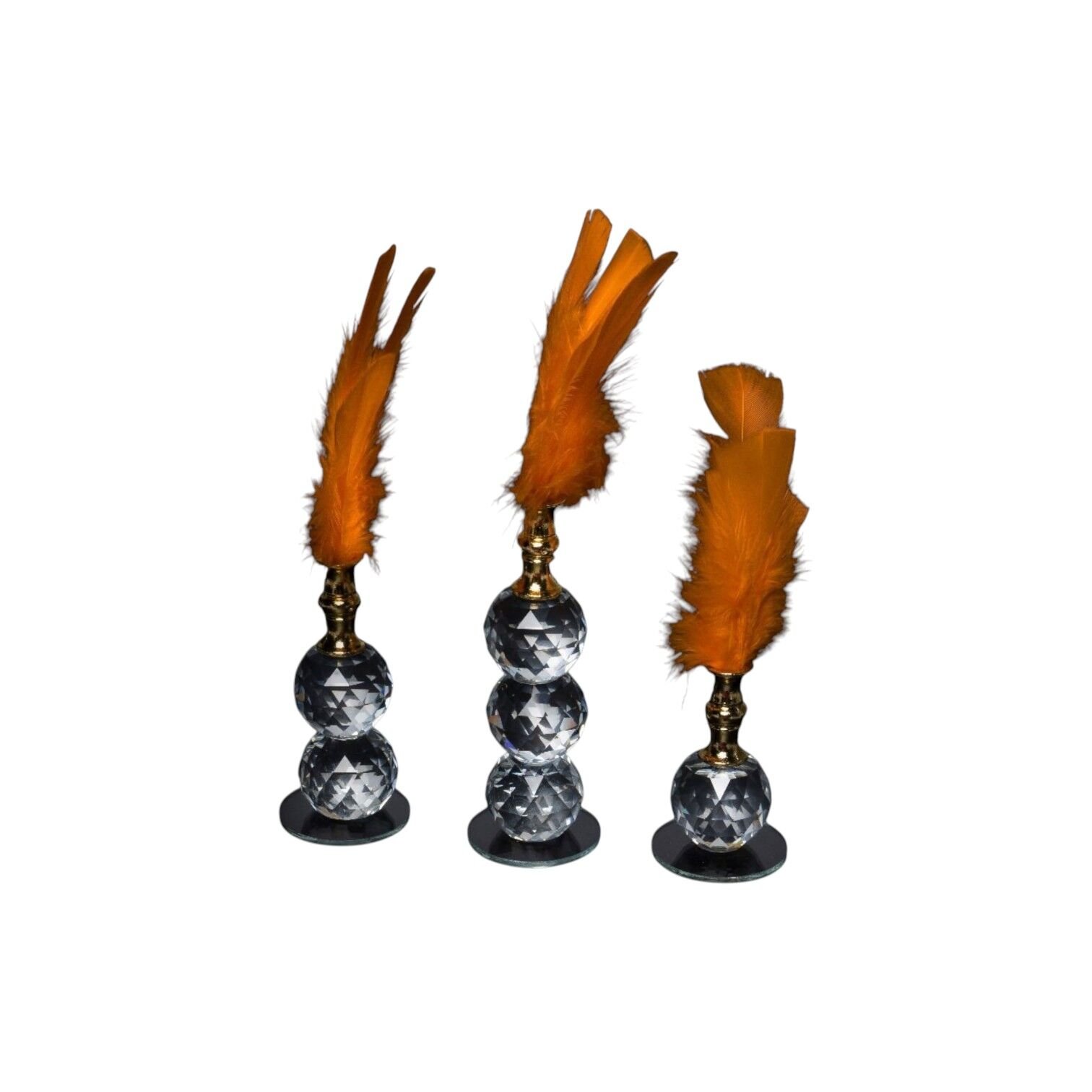 Üç Taban Altın Detaylı Tüylük - Turuncu