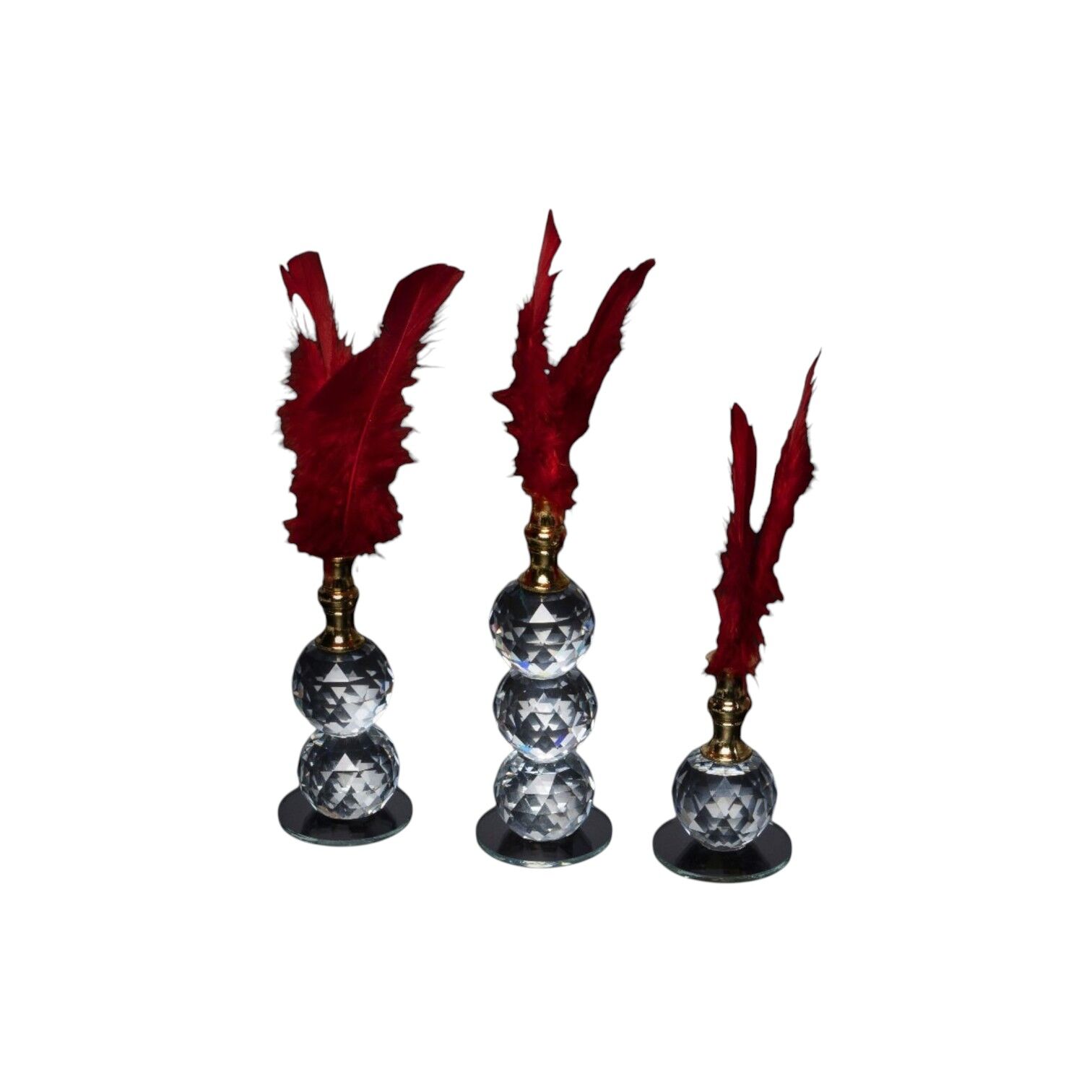 Üç Taban Altın Detaylı Tüylük - Kırmızı