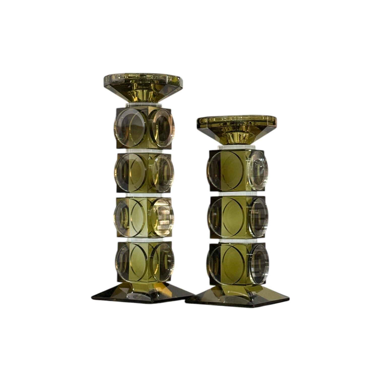 Pullu Şamdan Set - Yağ Yeşili