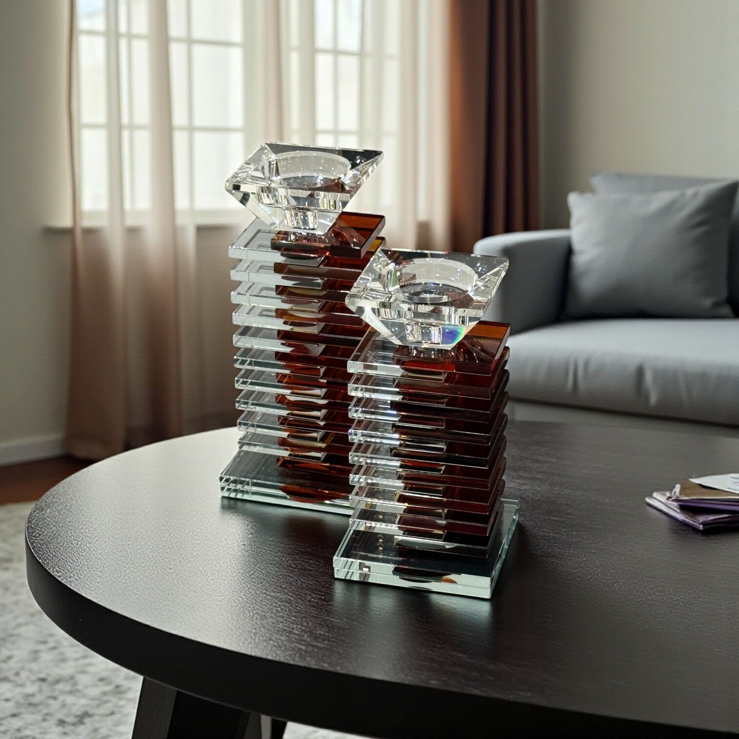 Piyano Şamdan Set - Turuncu